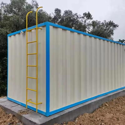acheter 7500 kg Poids des matériaux de construction Magasins d'épuration domestique Intellectuelle intégrée mobile des eaux usées MBBR usine de traitement des eaux usées online manufacture