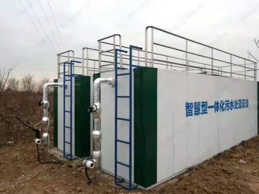 acheter Installation mobile de traitement des eaux usées biomédias avec 95% de réduction de CODcr et de BOD5 fonctionnement automatique et puissance de traitement de 10m3-1000m3/jour fabrication en ligne