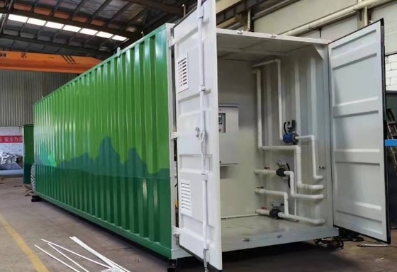 Système de traitement de l'eau mobile en conteneurs Usine de traitement automatique des eaux usées industrielles